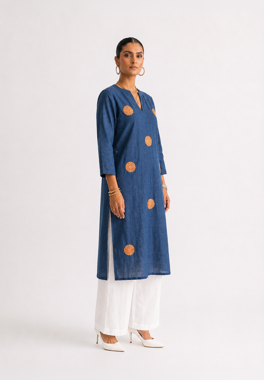 Indigo Meadow Kurta