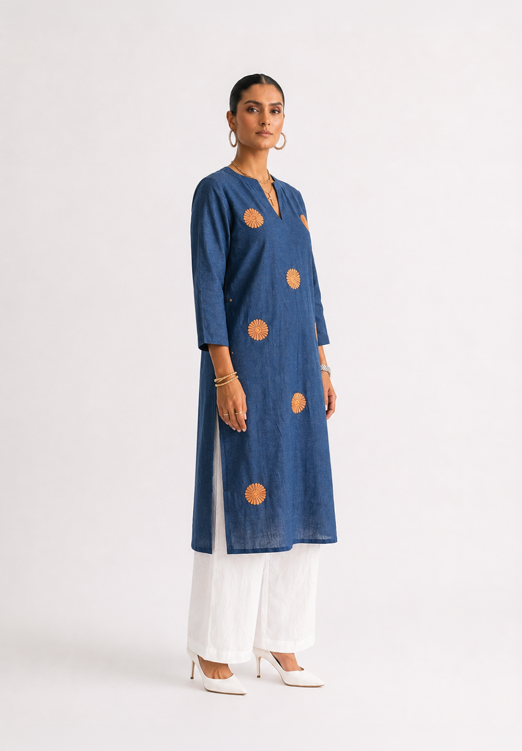 Indigo Meadow Kurta