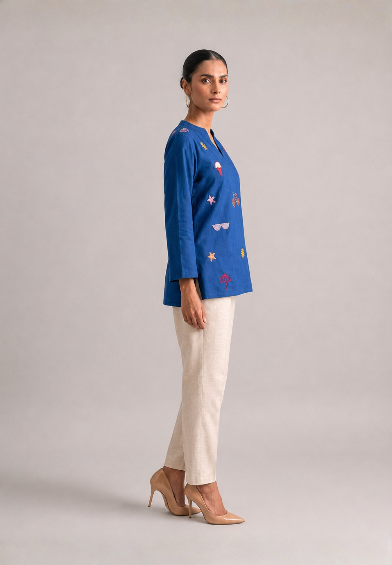 Denim Whisper Kurta