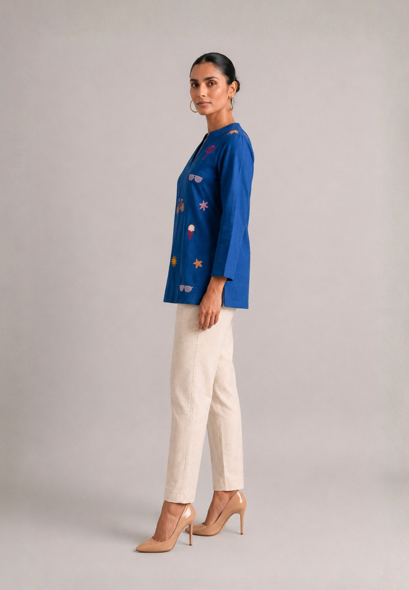 Denim Whisper Kurta
