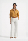 YELLOW COTTON LINEN SHIRT