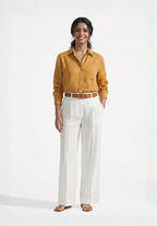 YELLOW COTTON LINEN SHIRT